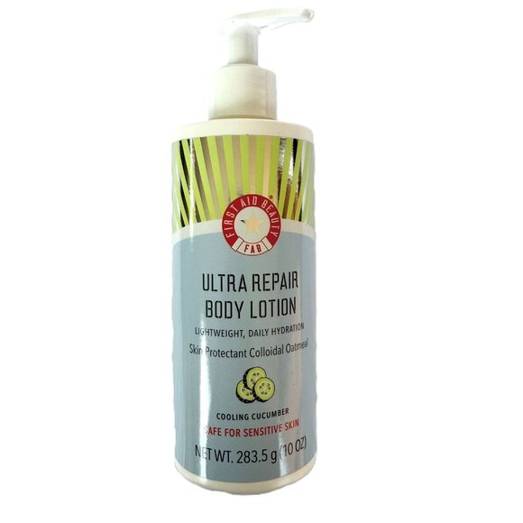First Aid Beauty Ultra Repair Body Lotion Cooling Cucumber 10 Oz Hydration - Picture 1 of 6